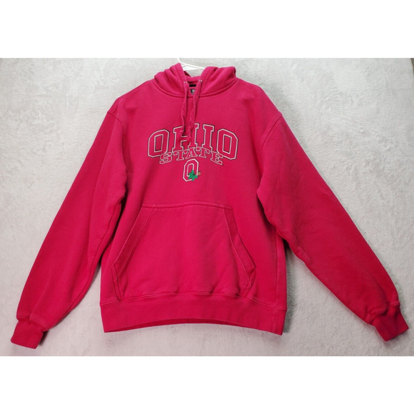 NCAA Ohio State Buckeyes Big Cotton Hoodie Football Womens Size Small Pink Logo‎ - Picture 1 of 8